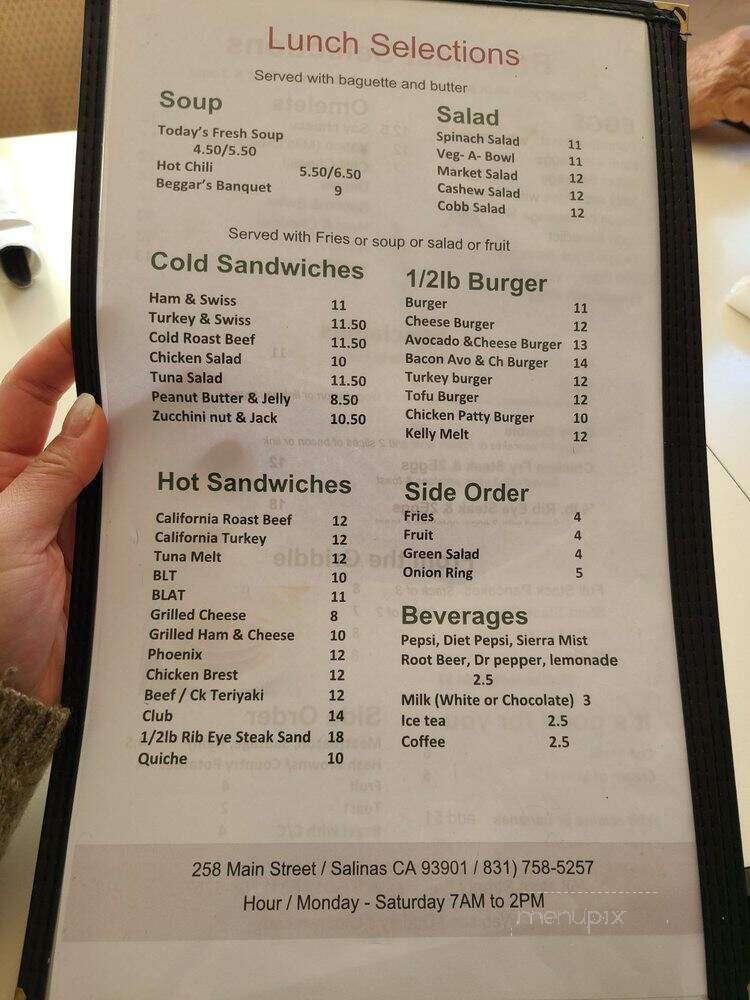 Dudley's Oldtown - Salinas, CA menu_pic