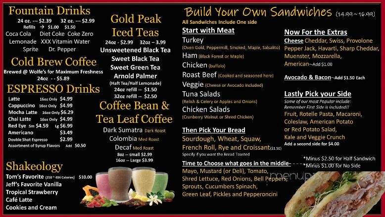 Wolfe's Market - Claremont, CA menu_pic