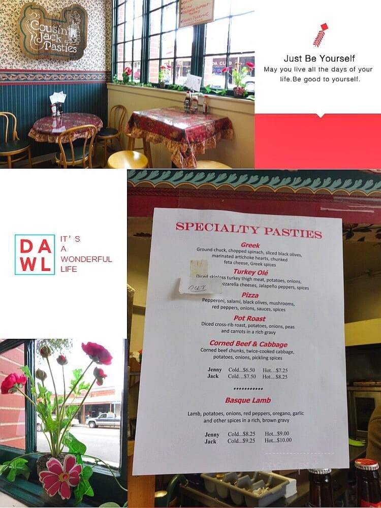 Cousin Jack Pasties - Grass Valley, CA menu_pic