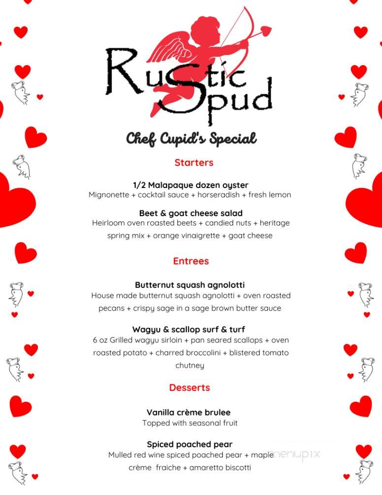 The Rustic Spud Restaurant & Catering - Kingston, ON menu_pic