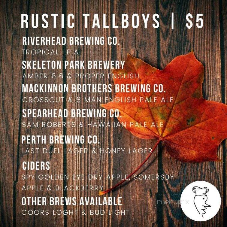The Rustic Spud Restaurant & Catering - Kingston, ON menu_pic