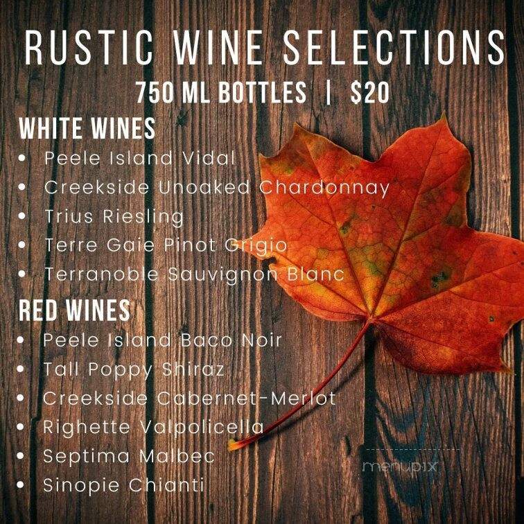 The Rustic Spud Restaurant & Catering - Kingston, ON menu_pic