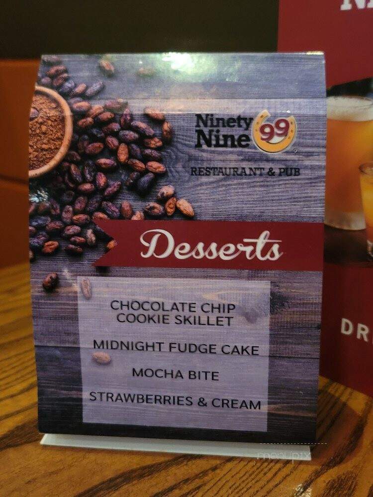 99 Restaurant and Pub - Danbury, CT menu_pic