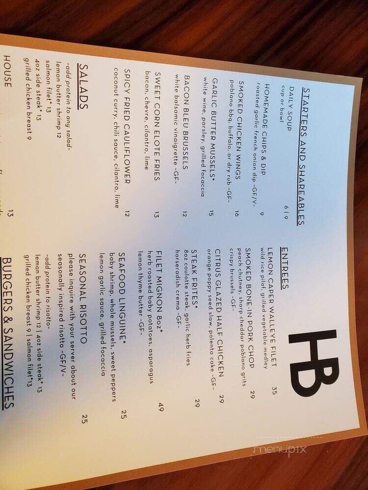 Herbie's On the Park - Saint Paul, MN menu_pic