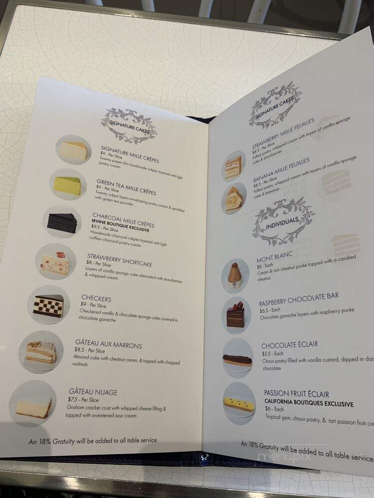 Lady M Cake Boutique - Irvine, CA menu_pic
