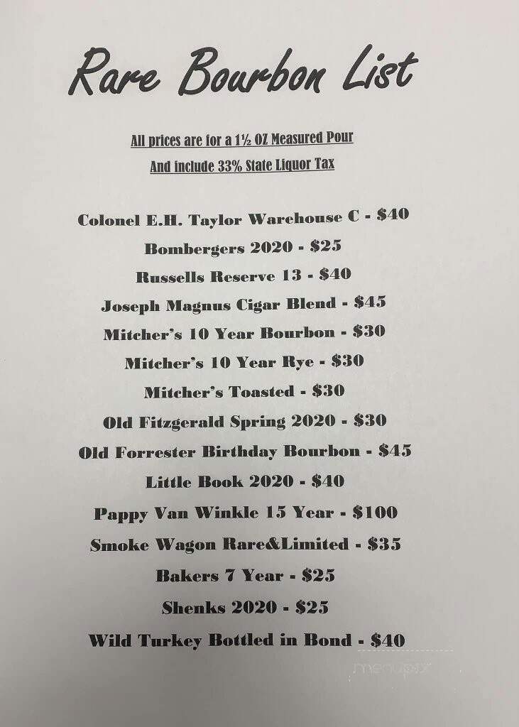 Four Quarter Bar - North Little Rock, AR menu_pic