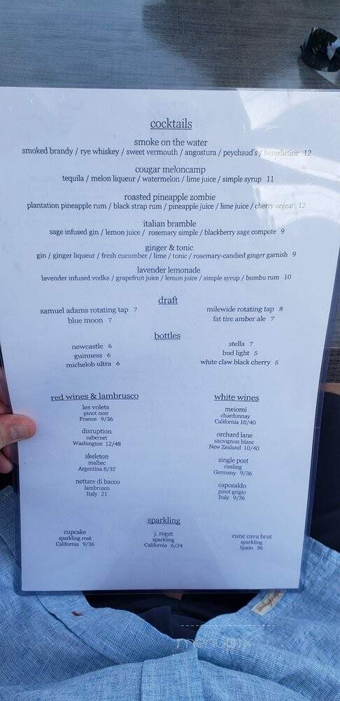 Portage House - Jeffersonville, IN menu_pic