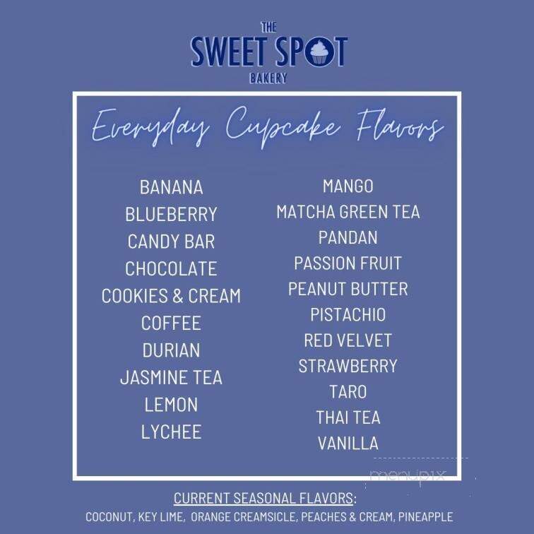 The Sweet Spot Bakery - Duluth, GA menu_pic