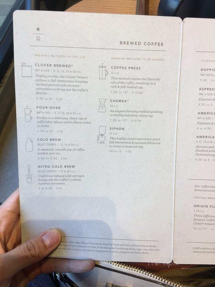 Starbucks Reserve - Sacramento, CA menu_pic