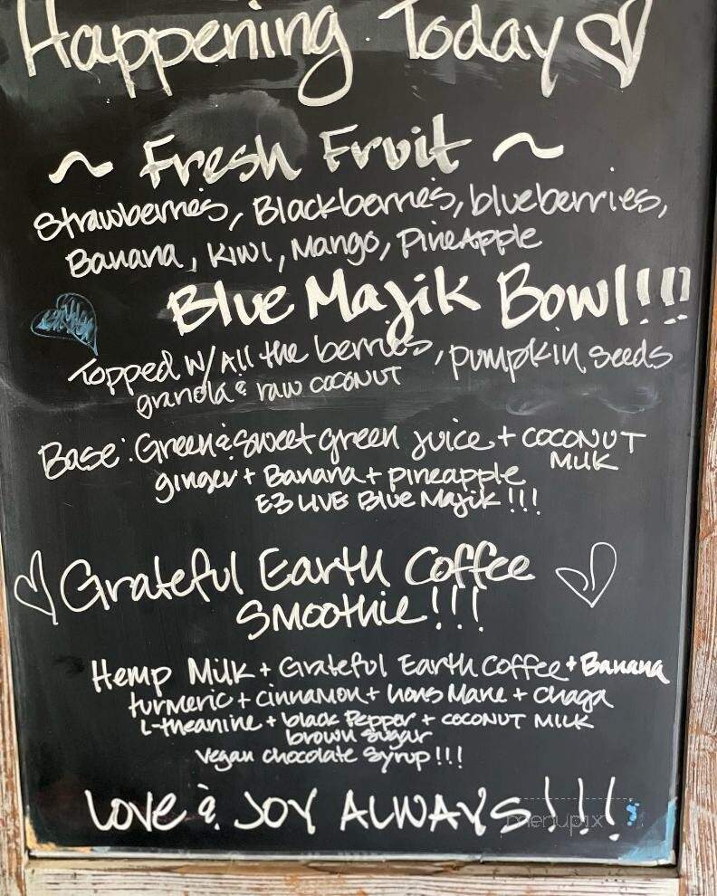 JOY Shell Beach - Pismo Beach, CA menu_pic