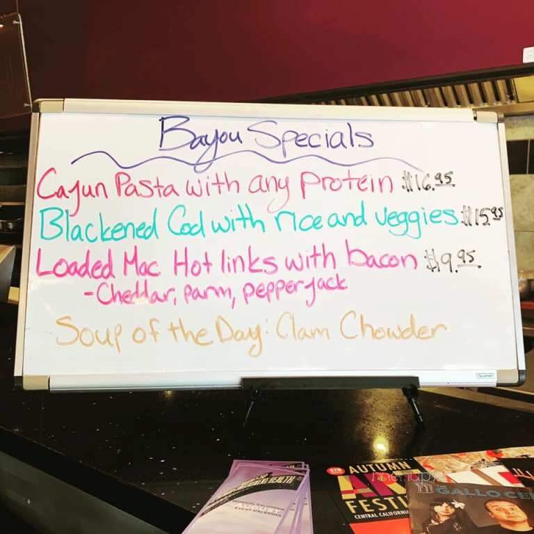 Bayou Bar and Grill - Modesto, CA menu_pic