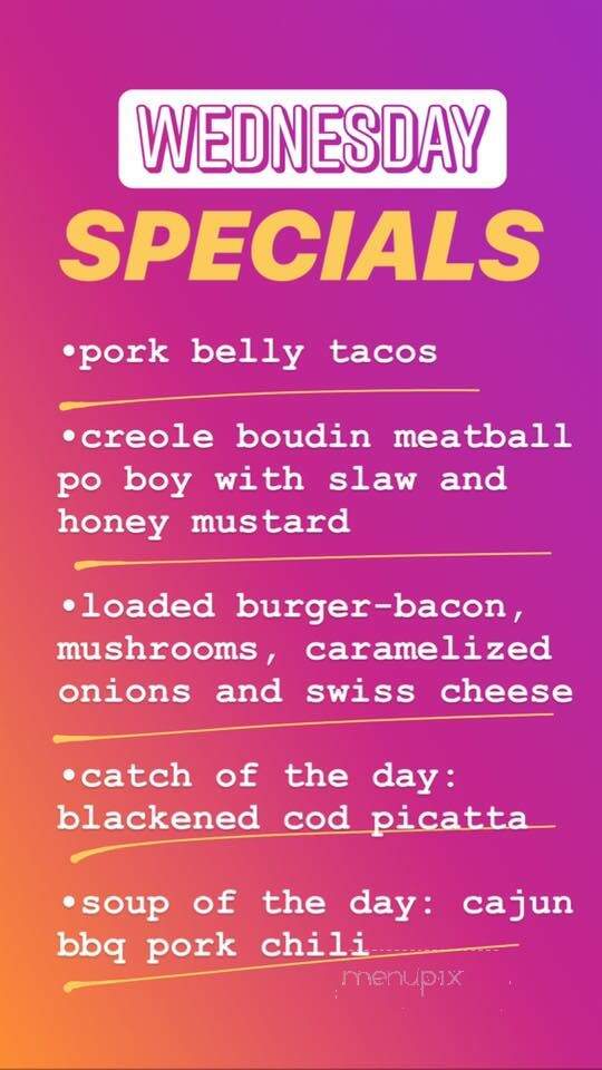 Bayou Bar and Grill - Modesto, CA menu_pic