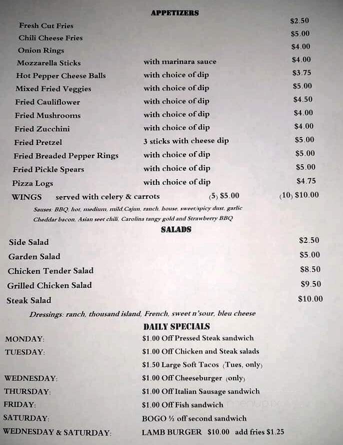Break Room - Wheatland, PA menu_pic
