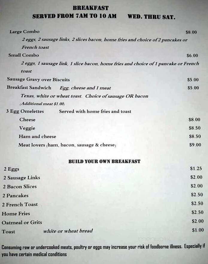 Break Room - Wheatland, PA menu_pic