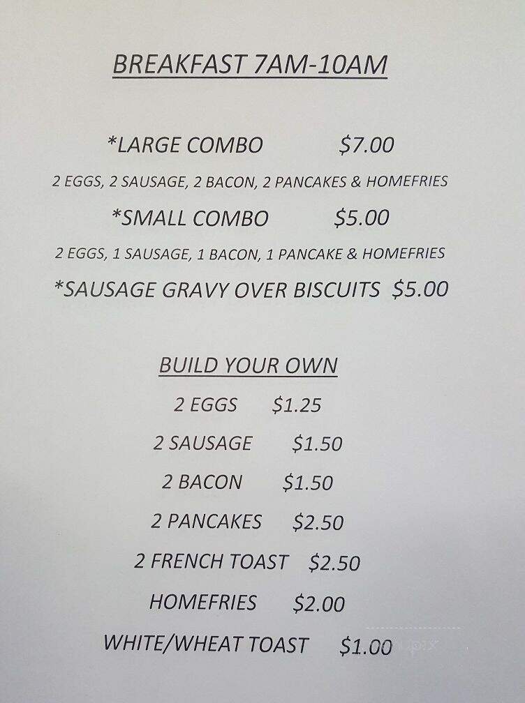 Break Room - Wheatland, PA menu_pic