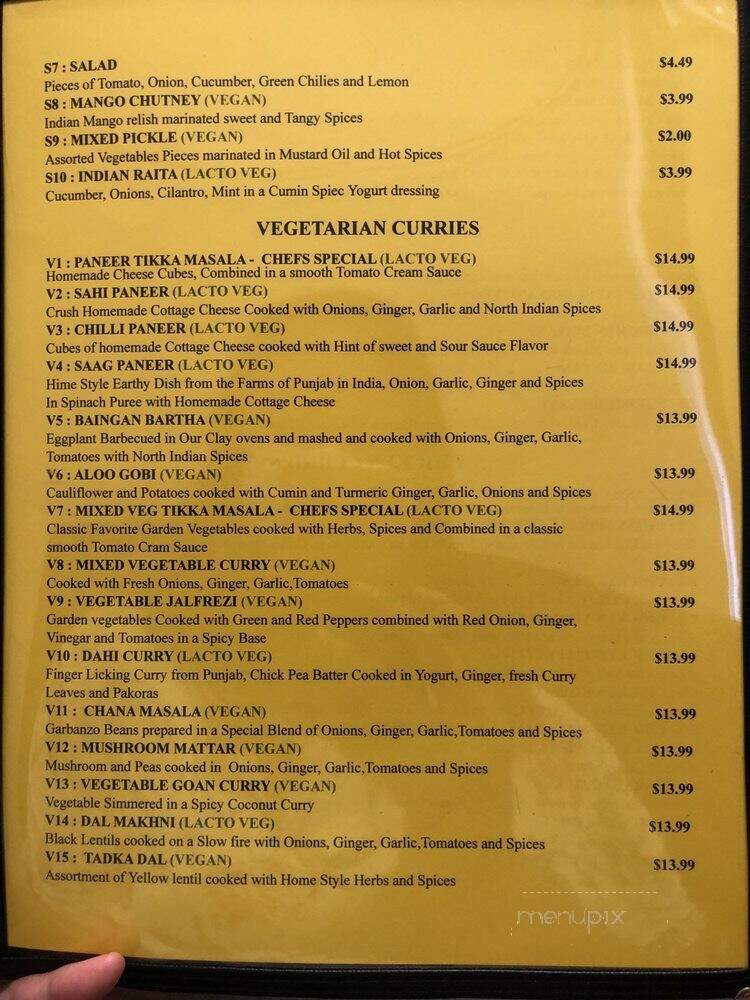 Slice of India - Clovis, CA menu_pic