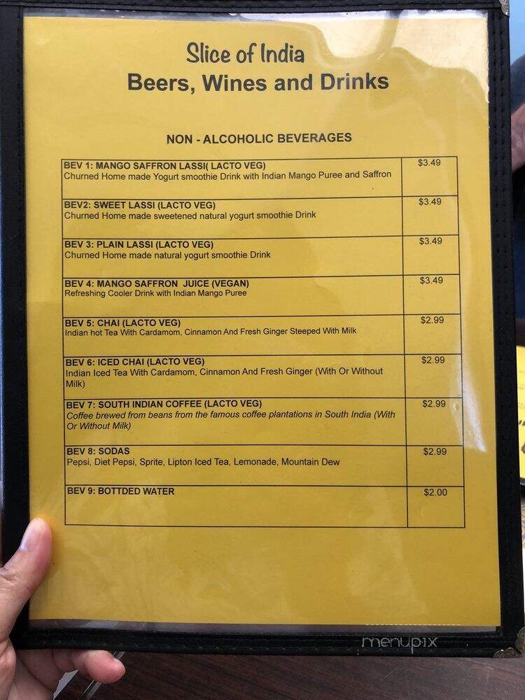 Slice of India - Clovis, CA menu_pic