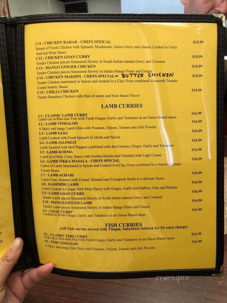 Slice of India - Clovis, CA menu_pic