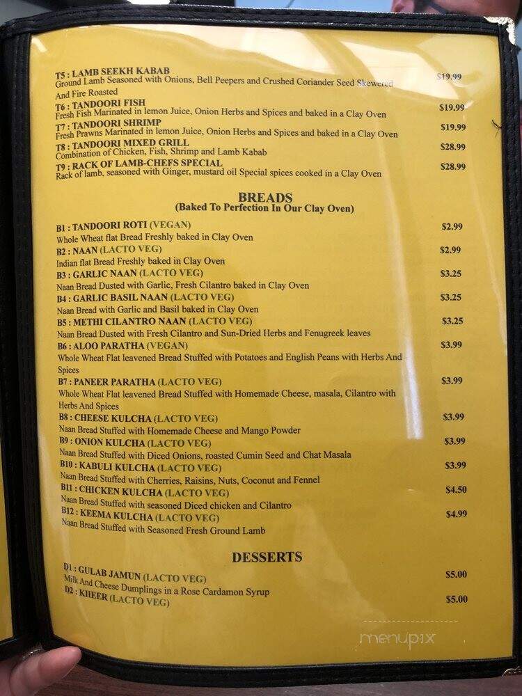 Slice of India - Clovis, CA menu_pic