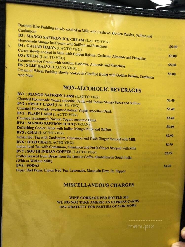 Slice of India - Clovis, CA menu_pic