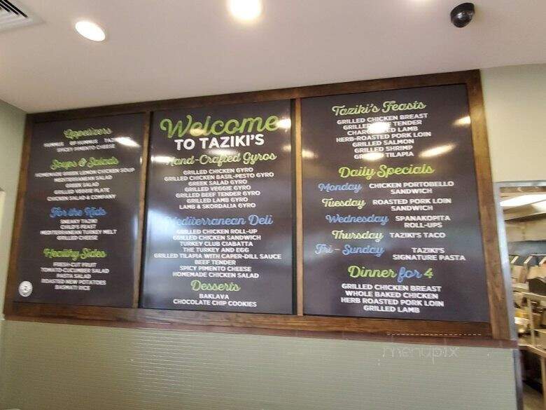 Taziki's Mediterranean Cafe - Dothan, AL menu_pic