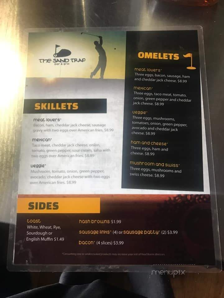 The Sand Trap Bar & Grill - Wisconsin Dells, WI menu_pic