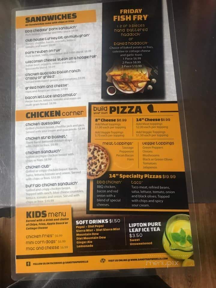 The Sand Trap Bar & Grill - Wisconsin Dells, WI menu_pic