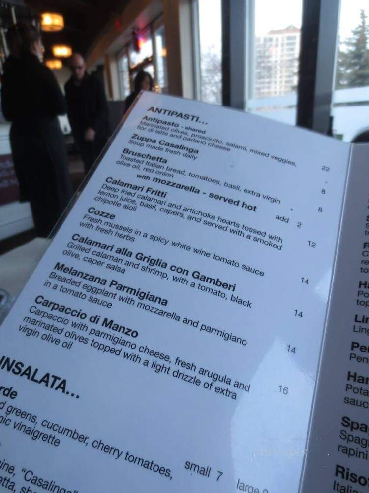 Casalinga Ristorante - Mississauga, ON menu_pic