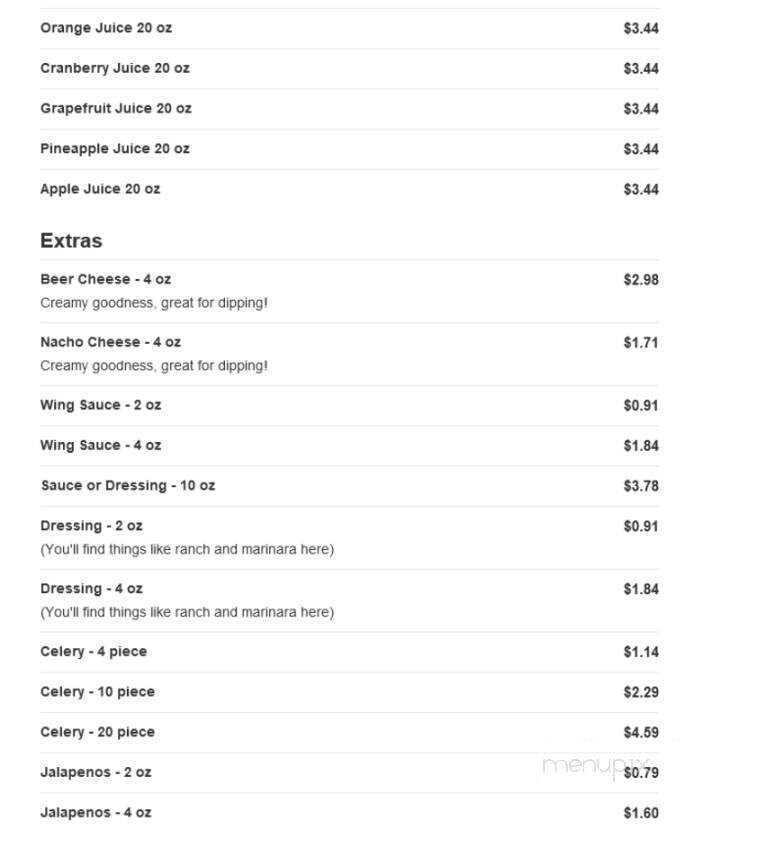 Wings Etc - Terre Haute, IN menu_pic