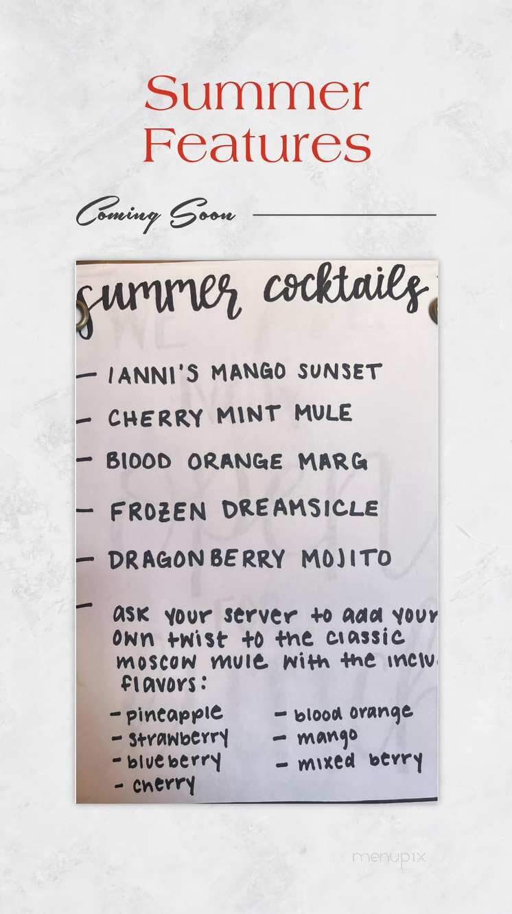 Ianni's Pizzeria of Vandergrift - Vandergrift, PA menu_pic