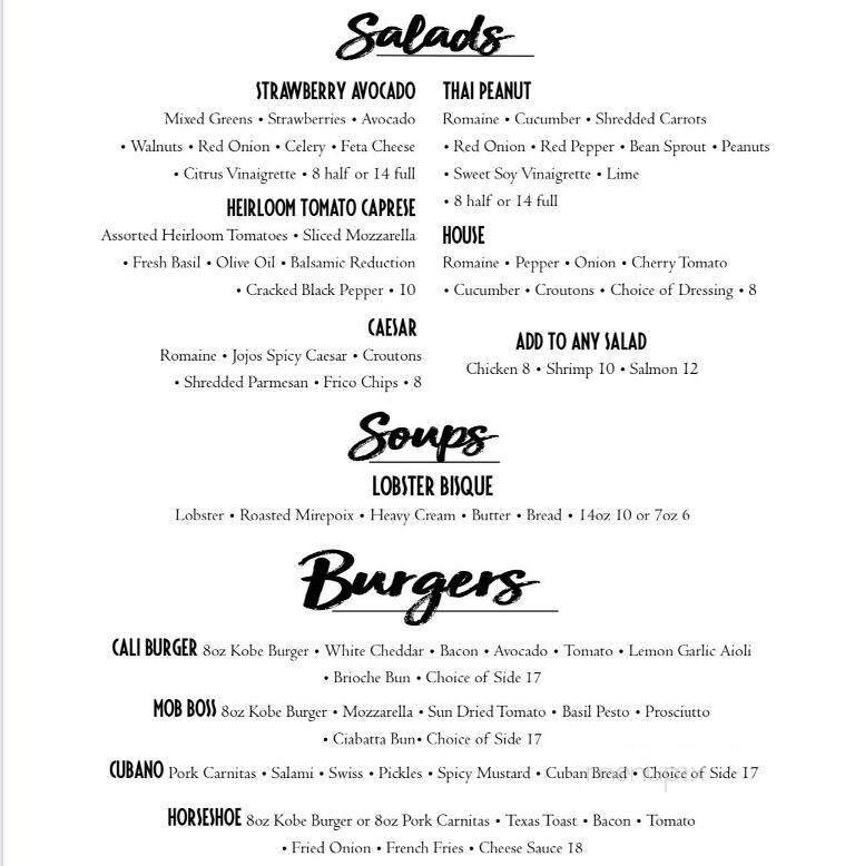 Joseph's Fine Cuisine - Springfield, IL menu_pic