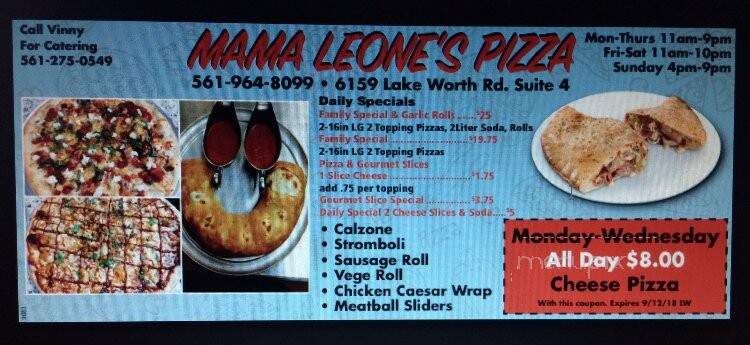 Mama Leone's Pizza - Greenacres, FL menu_pic
