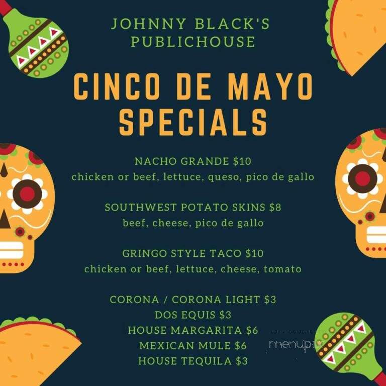 Johnny Black's Public House - Waterford Township, MI menu_pic