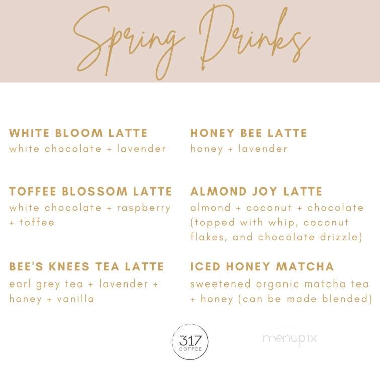 317 Coffee - Hudsonville, MI menu_pic