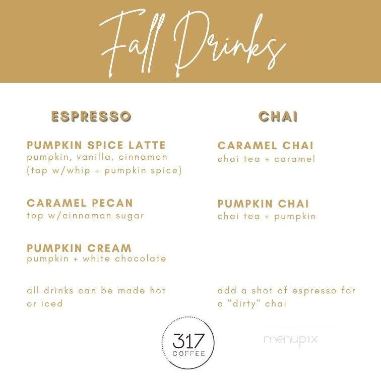 317 Coffee - Hudsonville, MI menu_pic