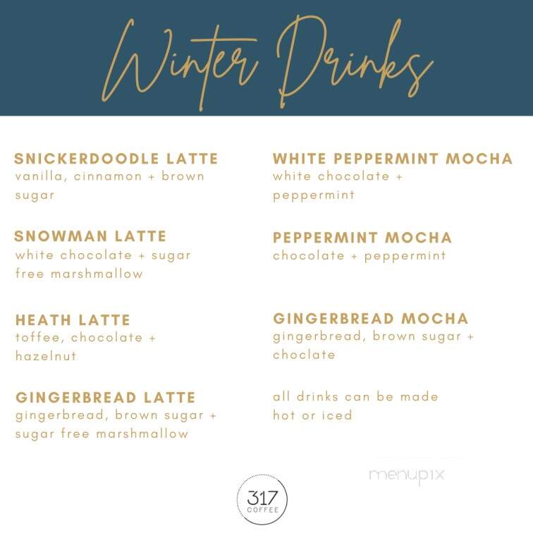 317 Coffee - Hudsonville, MI menu_pic