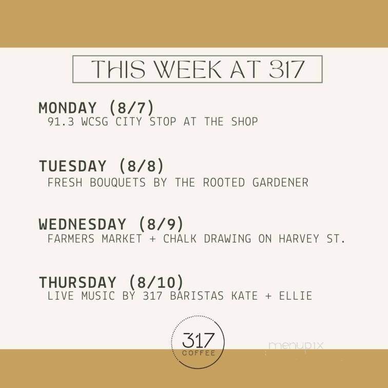 317 Coffee - Hudsonville, MI menu_pic