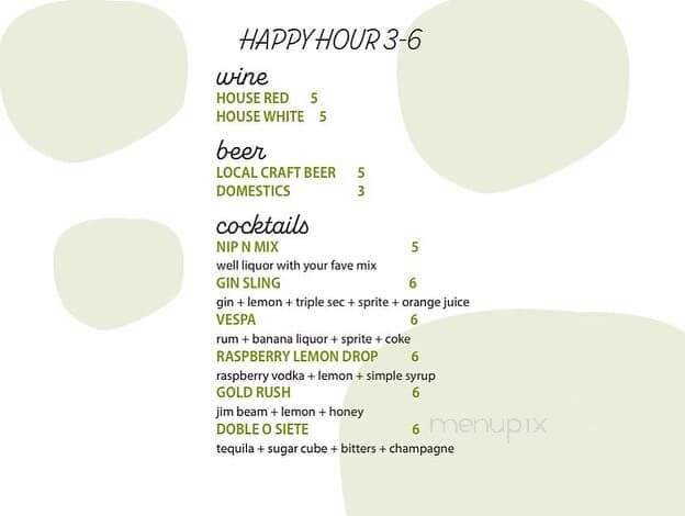 Tano Bistro - Hamilton, OH menu_pic