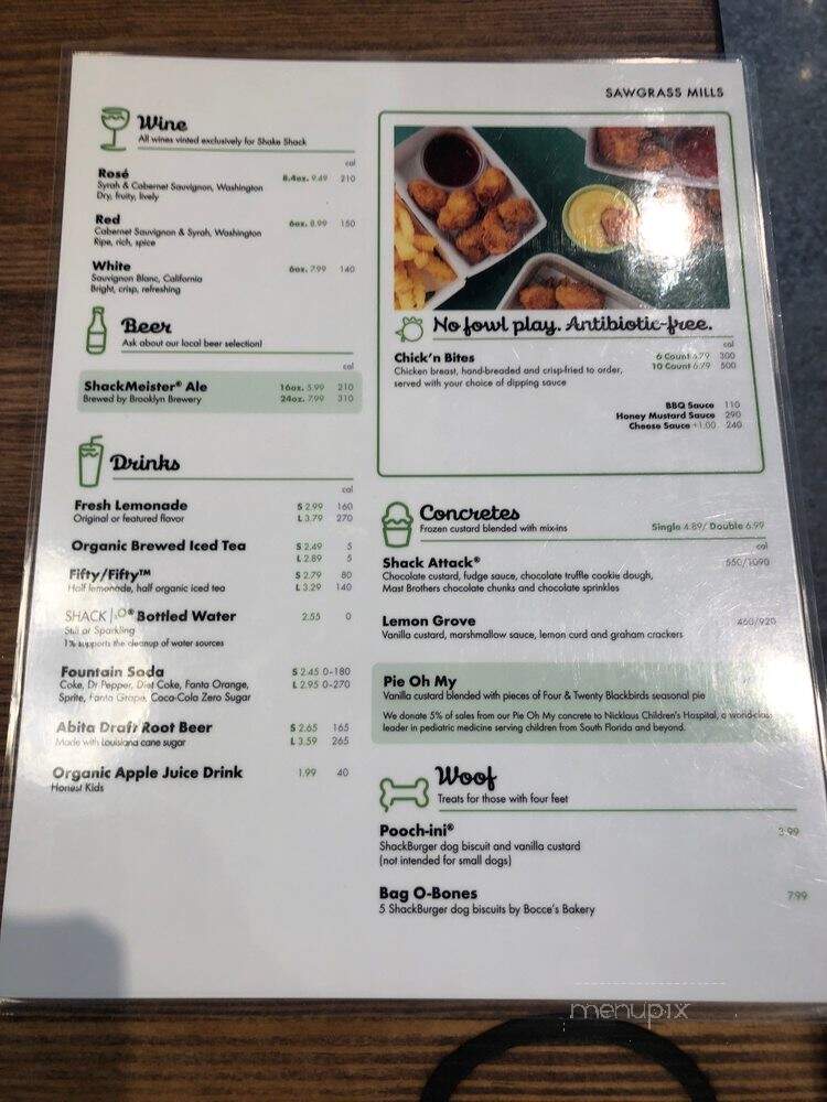 Shake Shack - Sunrise, FL menu_pic
