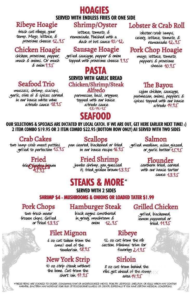 The Thirsty Bull - Rocky Mount, NC menu_pic