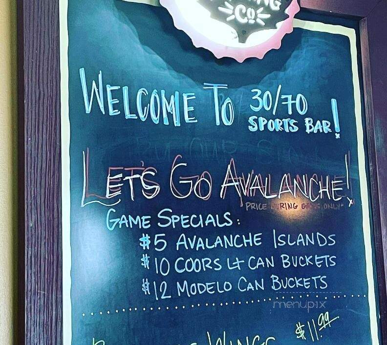 30/70 Sport Bar & Grill - Westminster, CO menu_pic