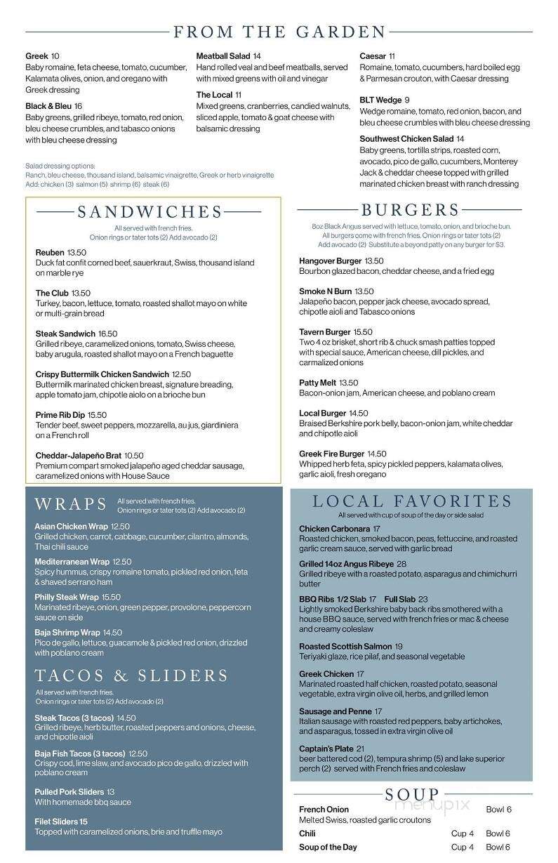 Local Bar and Grille - Wood Dale, IL menu_pic
