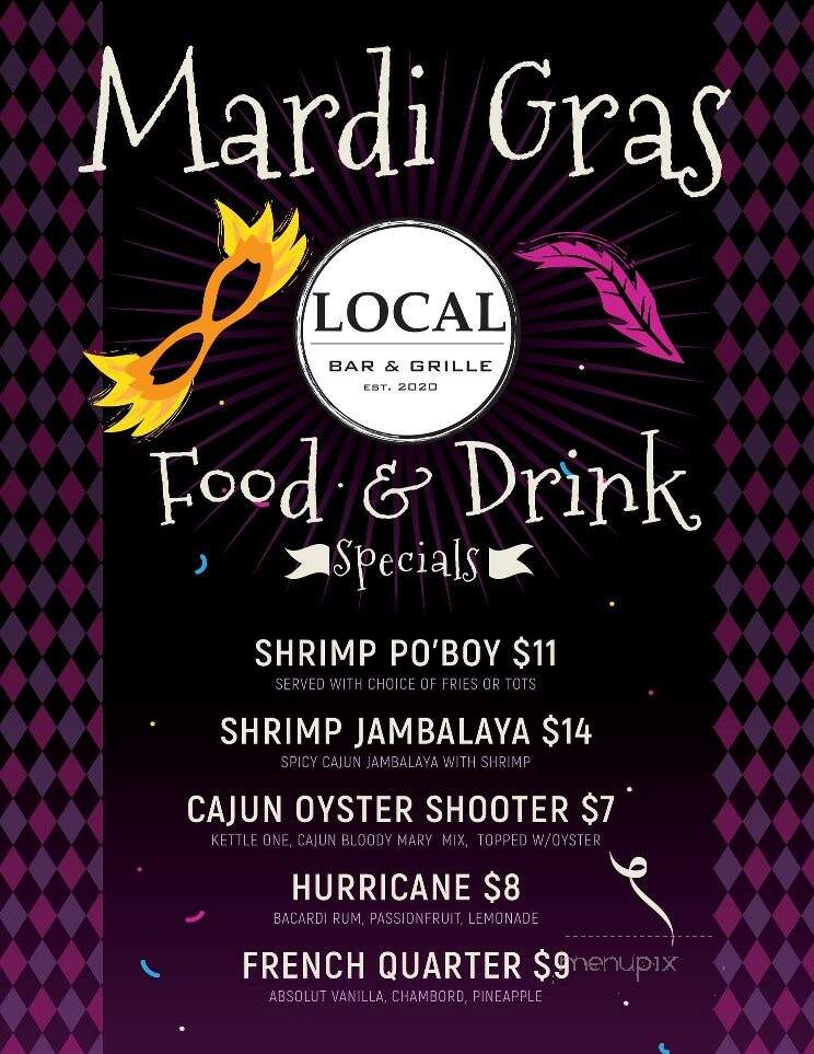 Local Bar and Grille - Wood Dale, IL menu_pic