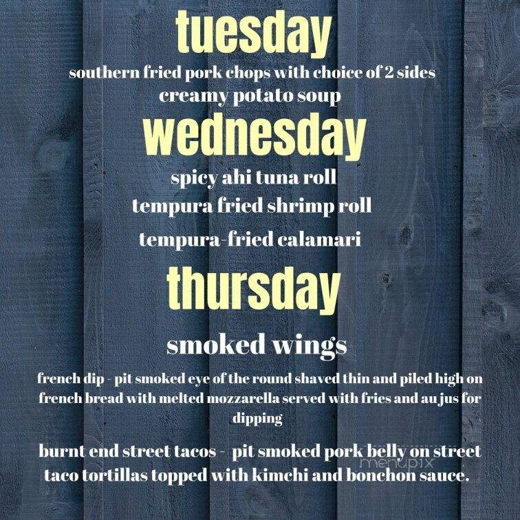 Old Rapp Taphouse - Warsaw, VA menu_pic