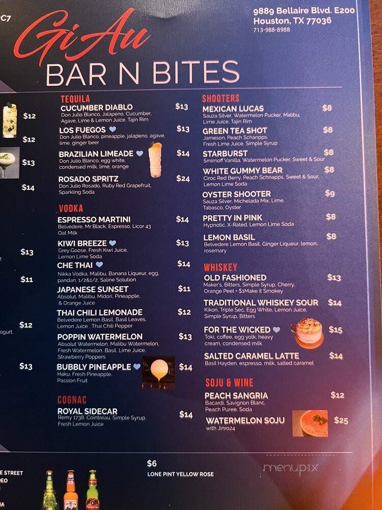 GiAu Bar n Bites - Katy, TX