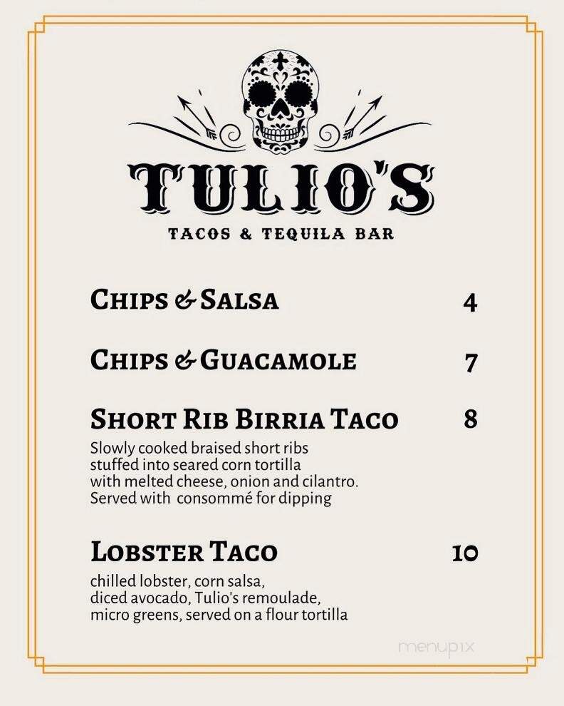 Tulio's Tacos and Tequila Bar - Wilton Manors, FL menu_pic