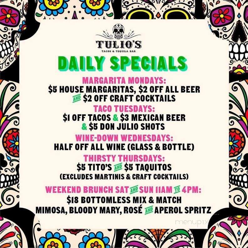 Tulio's Tacos and Tequila Bar - Wilton Manors, FL menu_pic