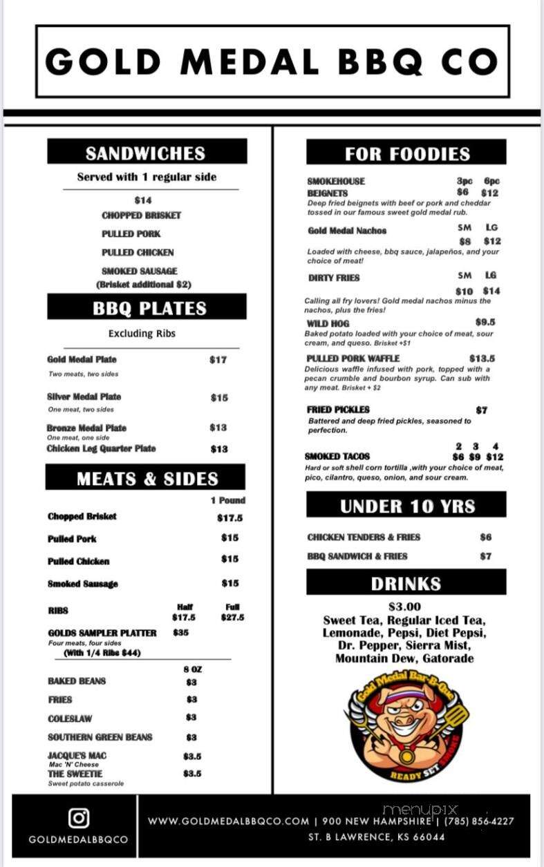 Gold Medal BBQ - Lawrence, KS menu_pic