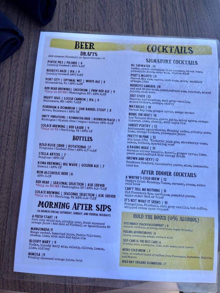 Busboys and Poets - Columbia, MD menu_pic