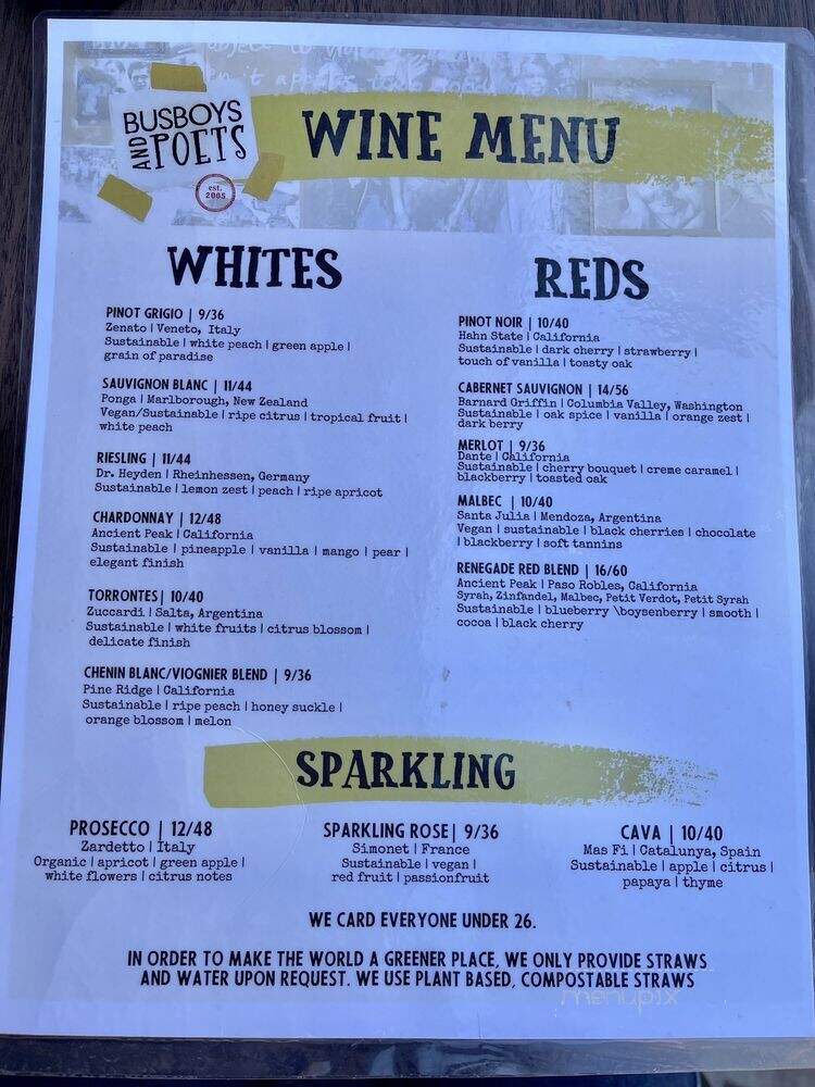 Busboys and Poets - Columbia, MD menu_pic